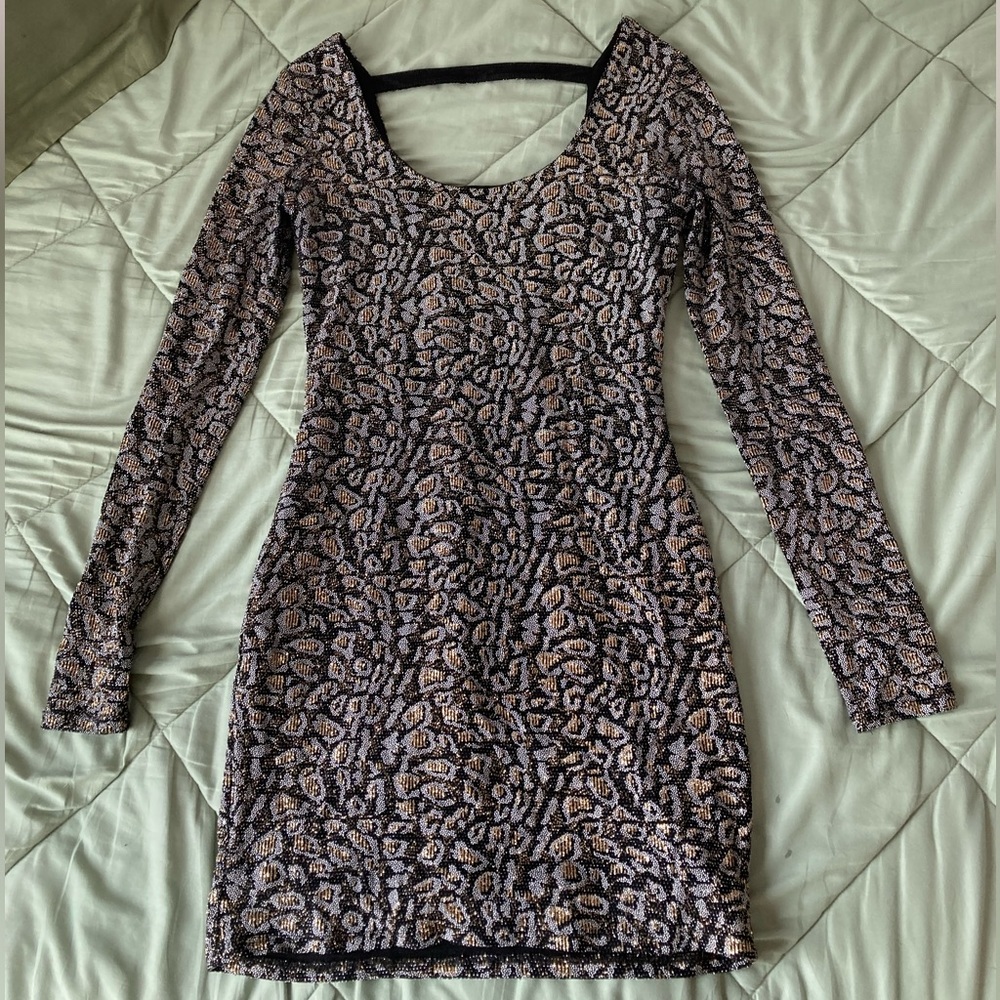 Cheetah print sparkly dress